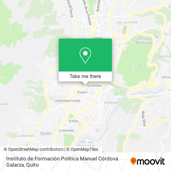 Mapa de Instituto de Formación Política Manuel Córdova Galarza
