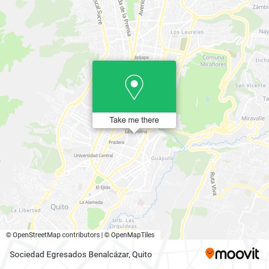 Mapa de Sociedad Egresados Benalcázar