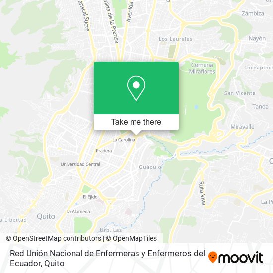 Red Unión Nacional de Enfermeras y Enfermeros del Ecuador map