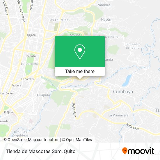 Mapa de Tienda de Mascotas Sam