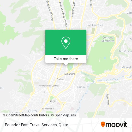 Ecuador Fast Travel Services map