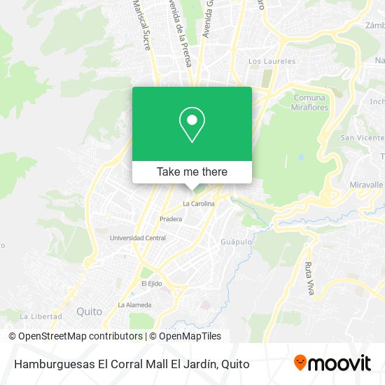 Hamburguesas El Corral Mall El Jardín map