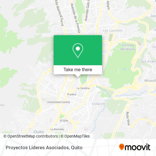 Mapa de Proyectos Lideres Asociados