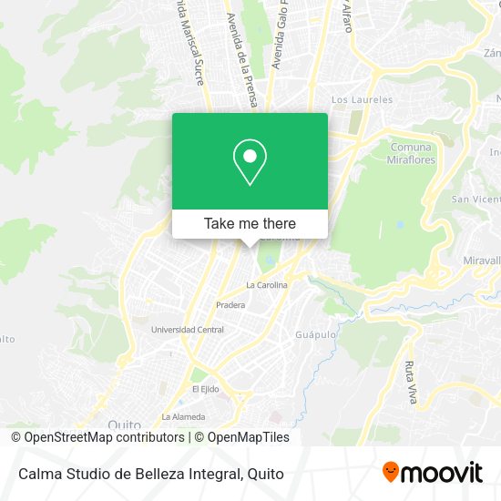Mapa de Calma Studio de Belleza Integral