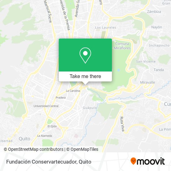 Fundación Conservartecuador map