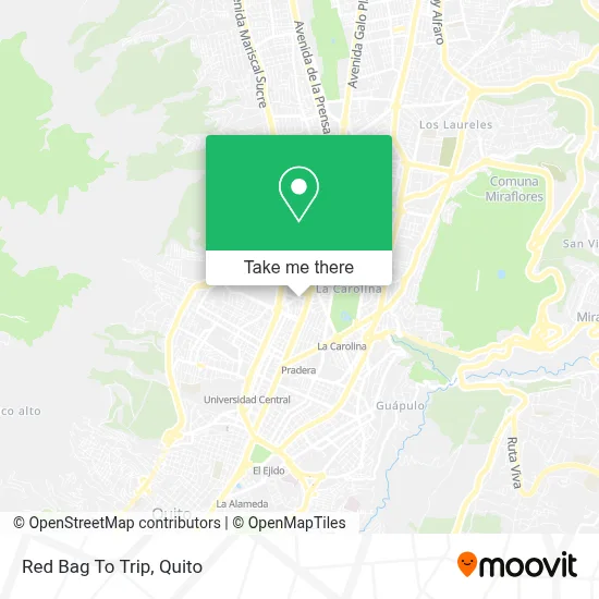 Red Bag To Trip map