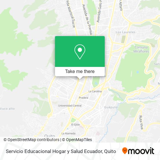 Servicio Educacional Hogar y Salud Ecuador map