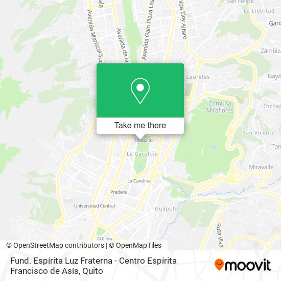 Mapa de Fund. Espírita Luz Fraterna - Centro Espírita Francisco de Asís