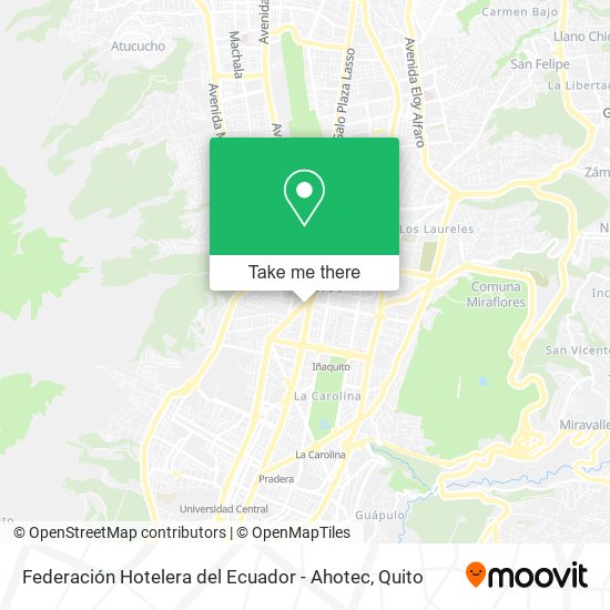 Mapa de Federación Hotelera del Ecuador - Ahotec