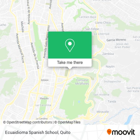 Ecuaidioma Spanish School map