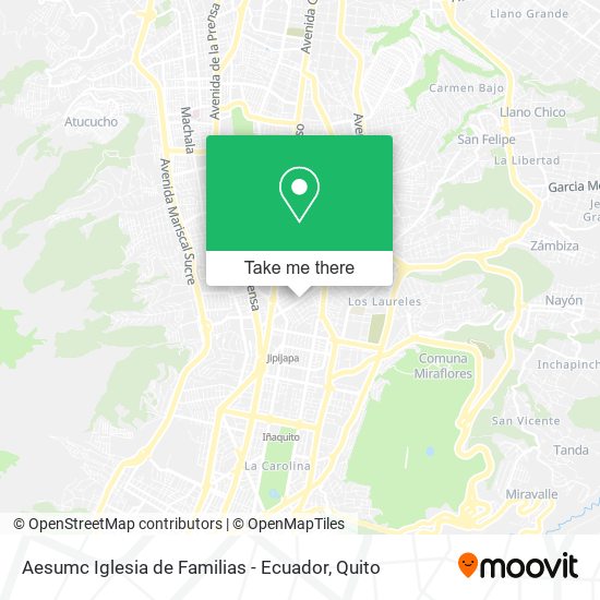 Mapa de Aesumc Iglesia de Familias - Ecuador