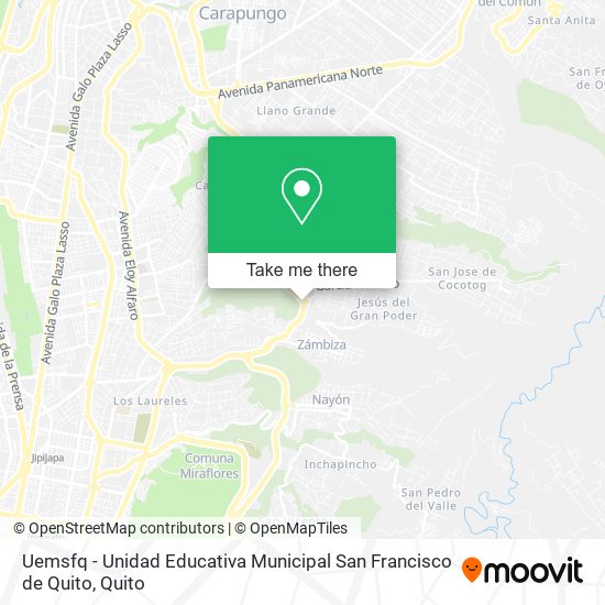 Uemsfq - Unidad Educativa Municipal San Francisco de Quito map