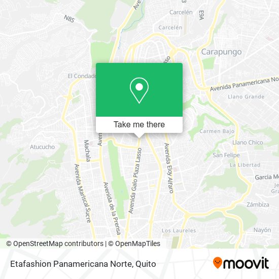 Etafashion Panamericana Norte map
