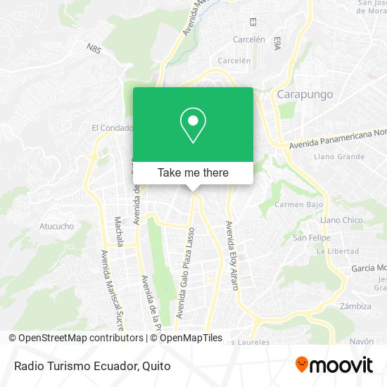 Radio Turismo Ecuador map