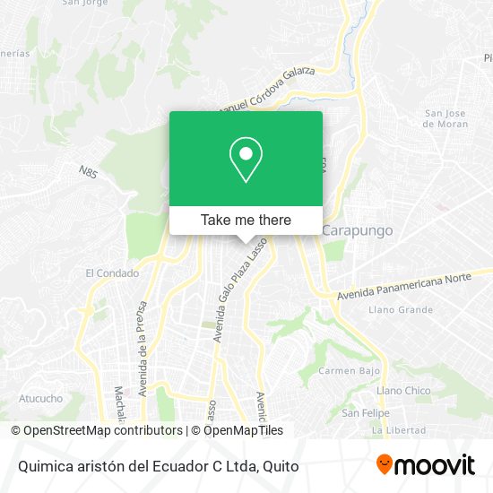 Quimica aristón del Ecuador C Ltda map