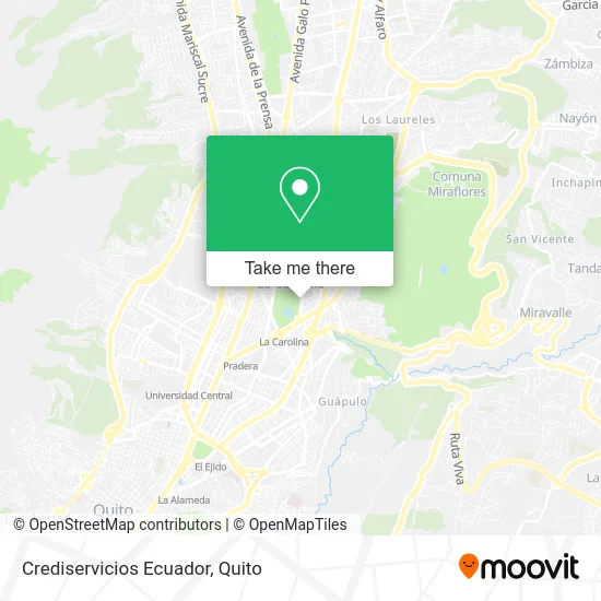 Crediservicios Ecuador map