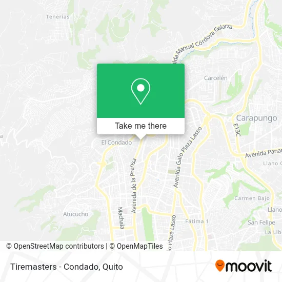 Tiremasters - Condado map