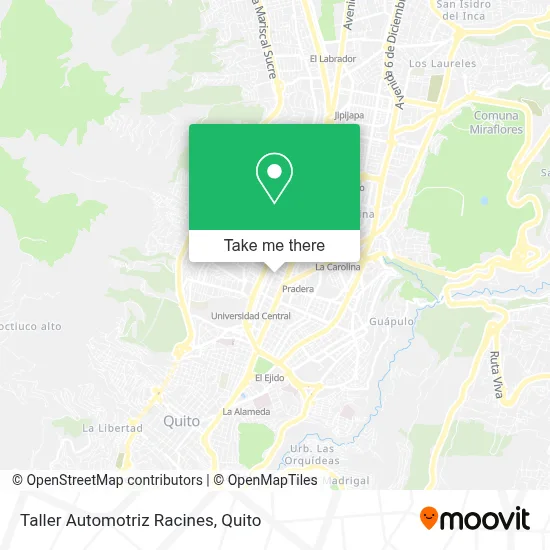 Taller Automotriz Racines map