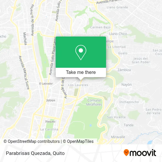 Parabrisas Quezada map