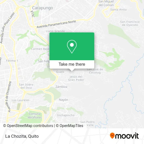 La Chozita map