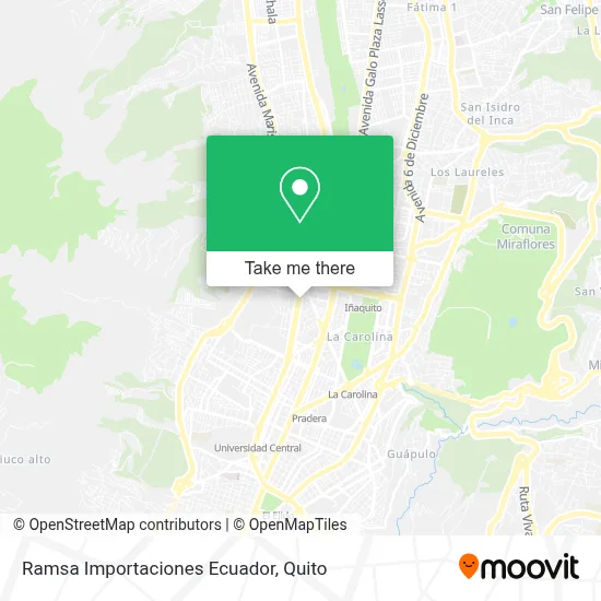 Ramsa Importaciones Ecuador map