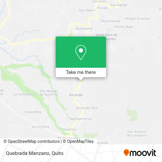 Quebrada Manzano map