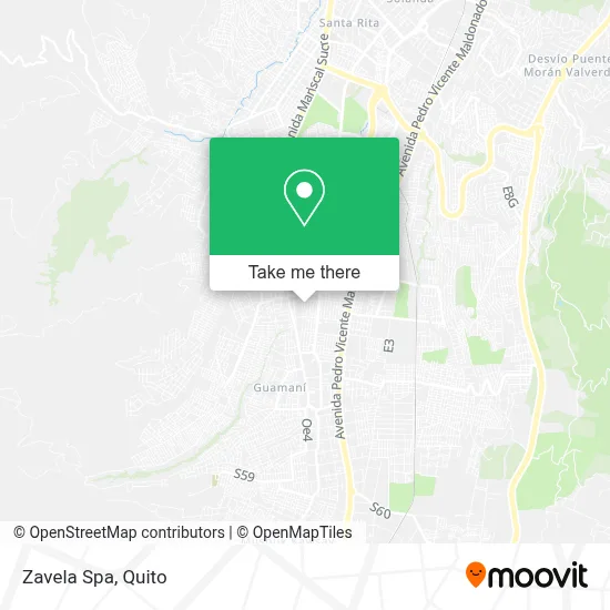 Zavela Spa map
