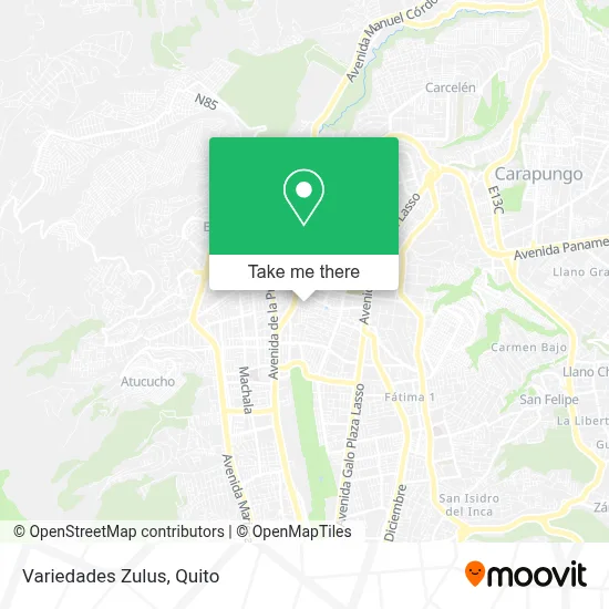 Variedades Zulus map