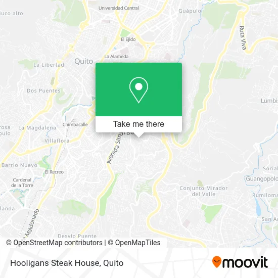 Hooligans Steak House map