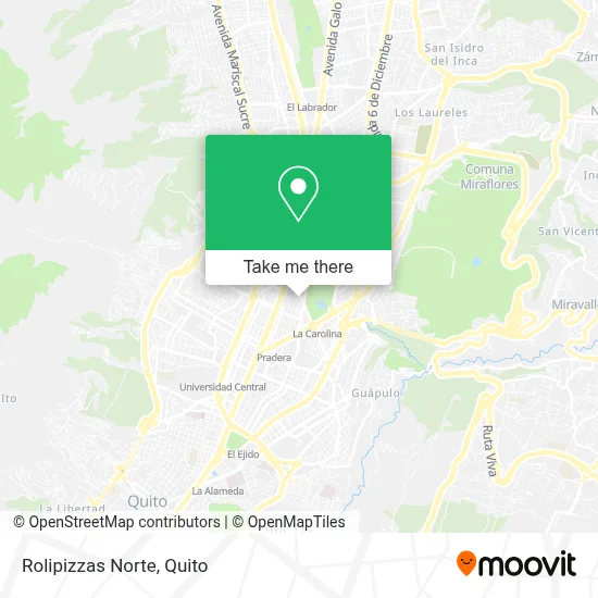 Rolipizzas Norte map