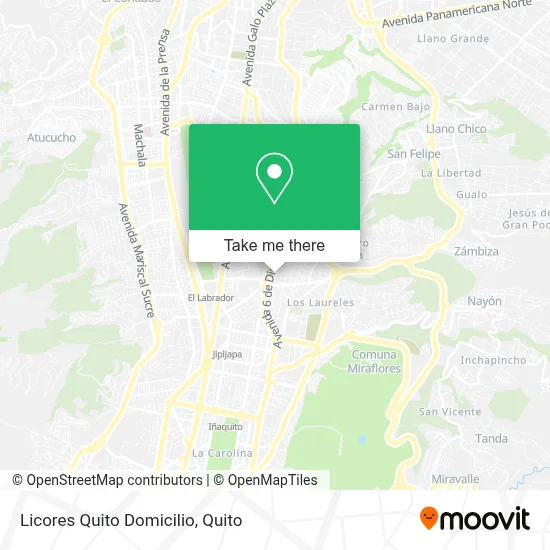 Licores Quito Domicilio map