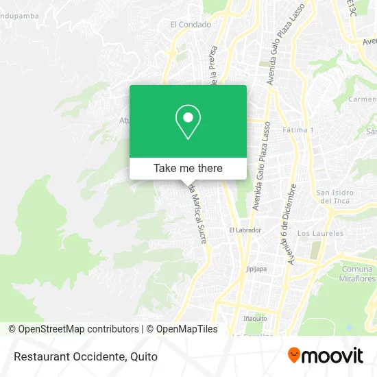 Restaurant Occidente map
