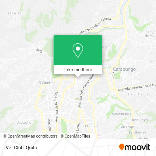 Vet Club map