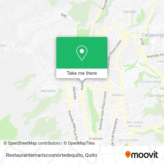 Restaurantemariscosnortedequito map