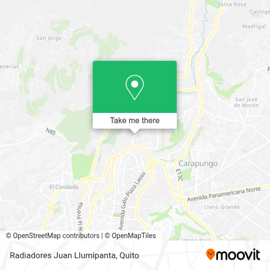 Radiadores Juan Llumipanta map