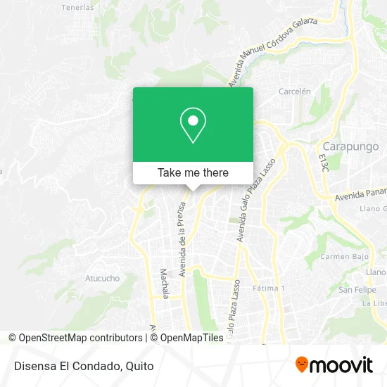 Disensa El Condado map