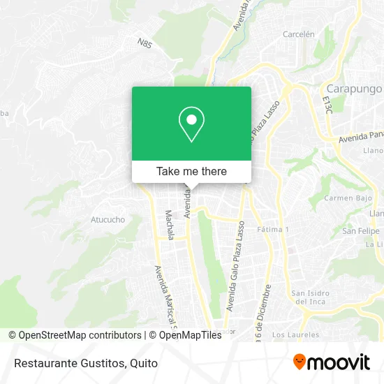 Restaurante Gustitos map