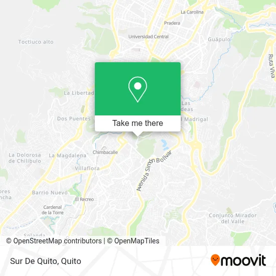 Sur De Quito map