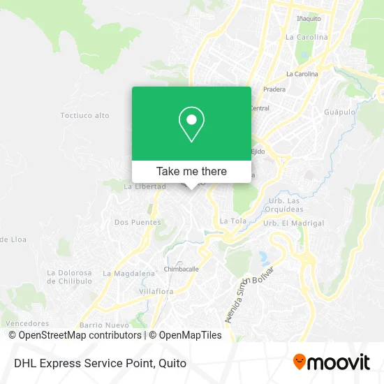 DHL Express Service Point map