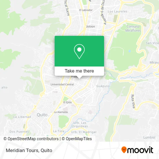 Meridian Tours map