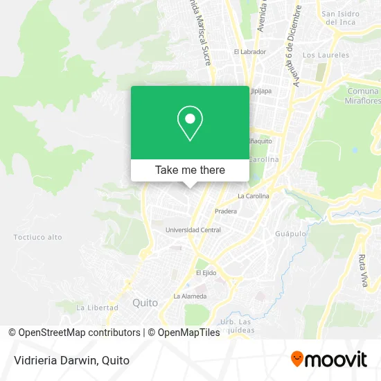 Vidrieria Darwin map