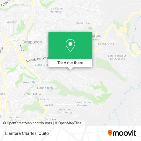 Llantera Charles map
