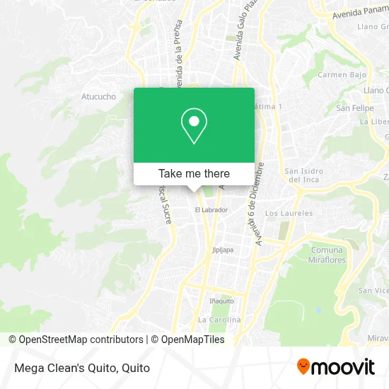 Mega Clean's Quito map