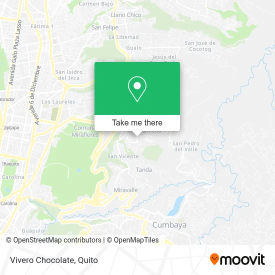 Vivero Chocolate map