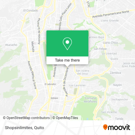 Shopsinlimites map