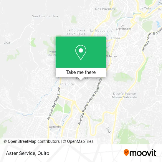 Aster Service map