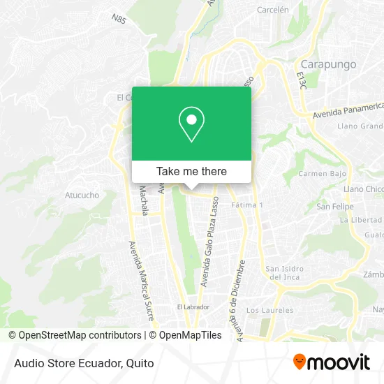 Audio Store Ecuador map