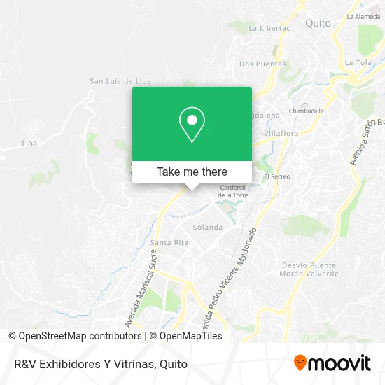 R&V Exhibidores Y Vitrinas map