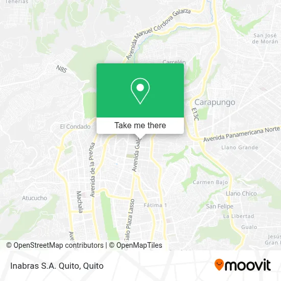 Inabras S.A. Quito map