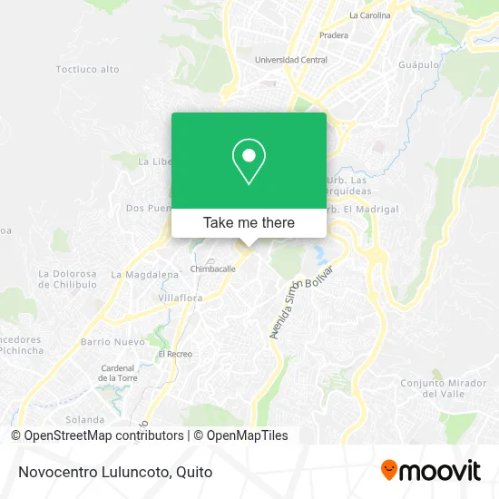 Novocentro Luluncoto map